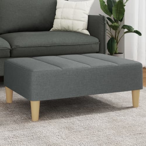 Fotpall mörkgrå 77x55x31 cm tyg