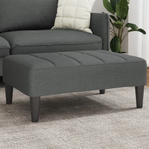 Fotpall mörkgrå 77x55x31 cm tyg