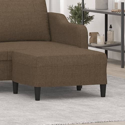 Fotpall brun 70x55x41 cm tyg