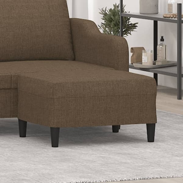 Fotpall brun 70x55x41 cm tyg