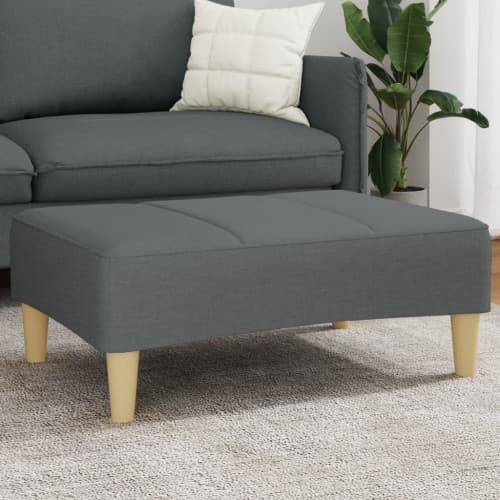 Fotpall mörkgrå 77x55x31 cm tyg
