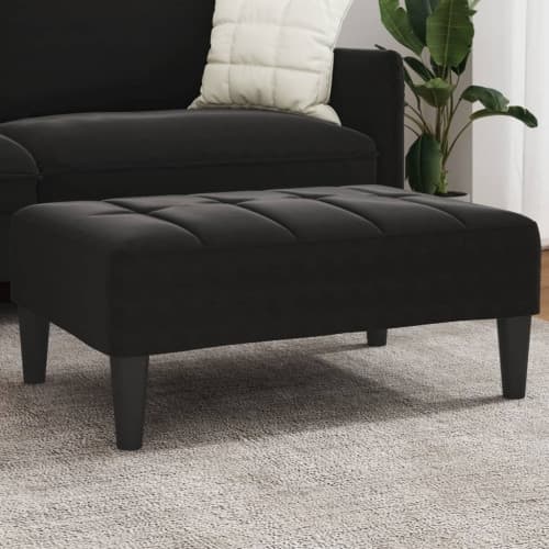 Fotpall svart 77x55x31 cm sammet