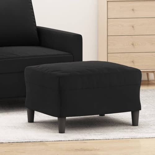 Fotpall svart 60x50x41 cm sammet