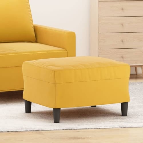 Fotpall gul 60x50x41 cm sammet