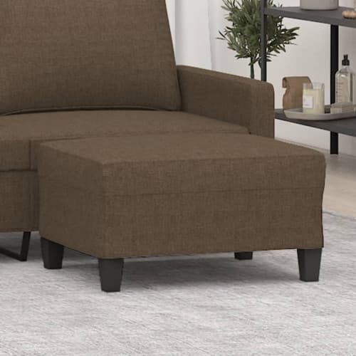 Fotpall brun 70x55x41 cm tyg