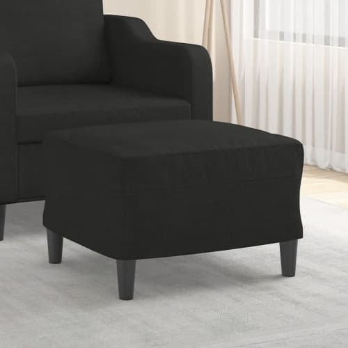 Fotpall svart 60x50x41 cm tyg