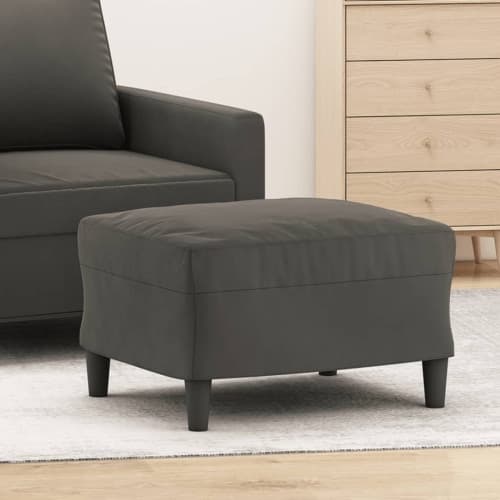 Fotpall mörkgrå 60x50x41 cm sammet