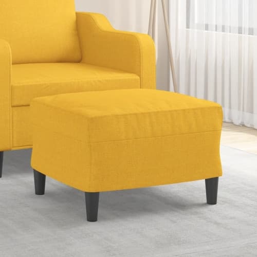 Fotpall ljusgul 60x50x41 cm tyg