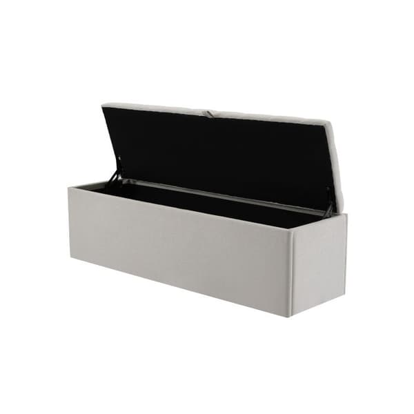 Lin, stoppad bänk, 141*41.5*47cm(L*b*H), stoppad bänk, sängbänk, bänk med förvaringsutrymme, ljusgrå