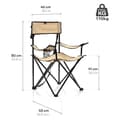 Miniatyrbild 3 av 4: Meteor Seza Tourist Folding Camping Stol 56 x 65 x 80 cm Beige