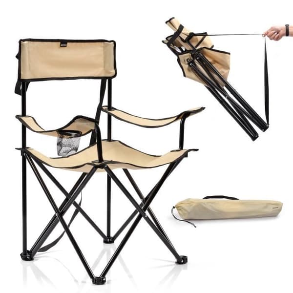 Meteor Seza Tourist Folding Camping Stol 56 x 65 x 80 cm Beige