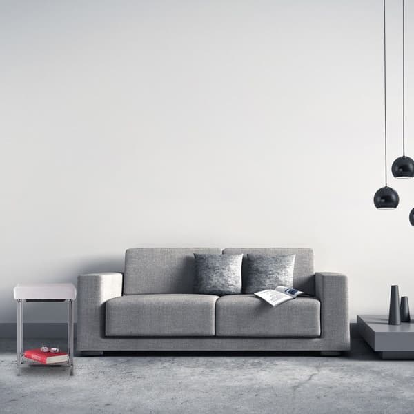 Badrumsstol - Relaxdays - Vit - 47 x 33 x 33 cm - Vadderad - Inomhus