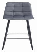 Miniatyrbild 3 av 6: Tabouret ARCETO - mörkgrå sammet / svarta ben x 2