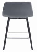 Miniatyrbild 5 av 6: Tabouret ARCETO - mörkgrå sammet / svarta ben x 2