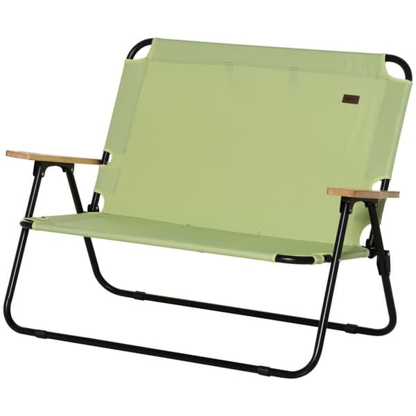 Campingstol, 2-sits, 114x67x80 cm, Ljusgrön