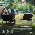 Miniatyrbillede 4 af 9: Campingstol, 2-Sæder, 114x67x80 cm, Sort