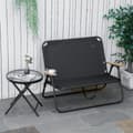 Miniatyrbillede 2 af 9: Campingstol, 2-Sæder, 114x67x80 cm, Sort