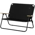 Miniatyrbillede 1 af 9: Campingstol, 2-Sæder, 114x67x80 cm, Sort