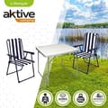 Miniatyrbild 2 av 2: Campingset - AKTIVE - Bord och 2 fällbara stolar - Aluminium och stål - 4 platser - Marin