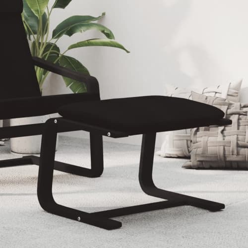 Fotpall svart 51x41x40 cm tyg