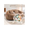 Miniatyrbild 3 av 6: Bönpåse Soffa Loveseat Hållbar och Bekväm Recliner Hög Rygg Bönpåse Stol Mjuk Lounge Stol med Accent Golv (Kaffe Chenille)