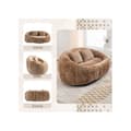 Miniatyrbild 4 av 6: Bönpåse Soffa Loveseat Hållbar och Bekväm Recliner Hög Rygg Bönpåse Stol Mjuk Lounge Stol med Accent Golv (Kaffe Chenille)