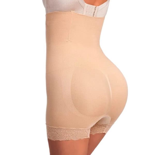 Muotoilevat alusvaatteet, korkea vyötärö, pitsi - Beige