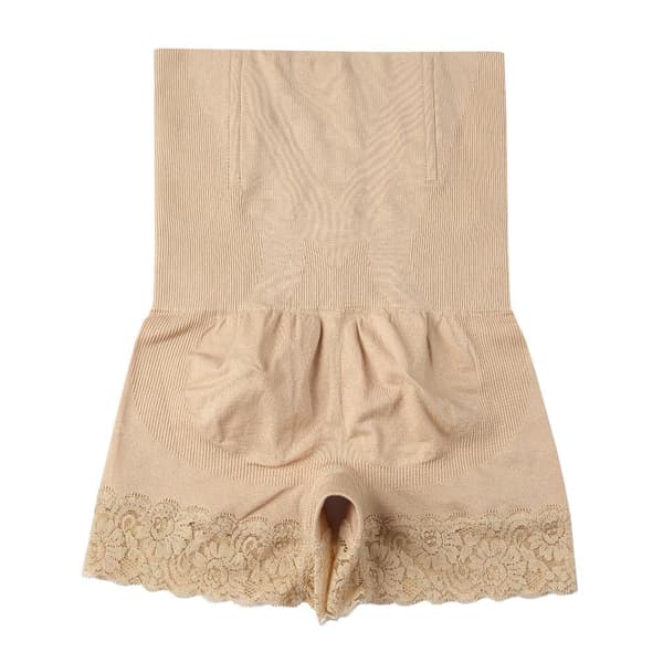 Muotoilevat alusvaatteet, korkea vyötärö, pitsi - Beige