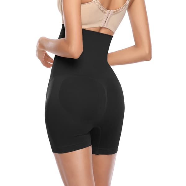 Shapewear Shorts, Høy Midje - Svart