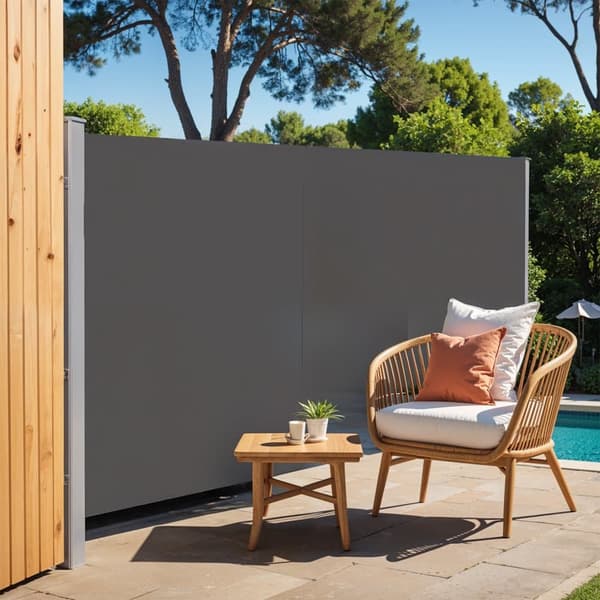 Sidedug til altan og terrasse, SONGMICS GSA160G, 3,5x1,6 m, Antracit