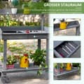 Miniatyrbillede 5 af 9: Plantebord, 92x45x119 cm, Grå