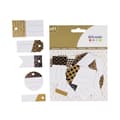 Miniatyrbild 1 av 2: 21 perforerade etiketter - svart, guld &amp; vitt