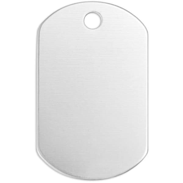 Aluminiumetikett - ImpressArt - 3 x 2 cm - 13 stycken - Silverfärg - Unisex
