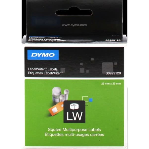 Lamineret tape Dymo LabelWriter Hvid Etiketter 25 x 25 mm (6 enheder)