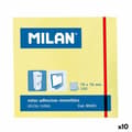 Miniatyrbillede 1 af 2: Klæbende huskesedler Milan Gul Hvid 76 x 76 mm (10 enheder)