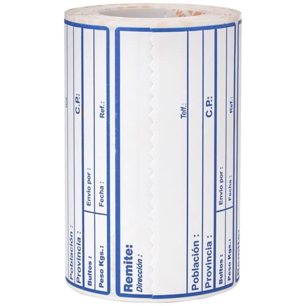 Ruller med etiketter Apli 200 Dele 109 x 82 mm