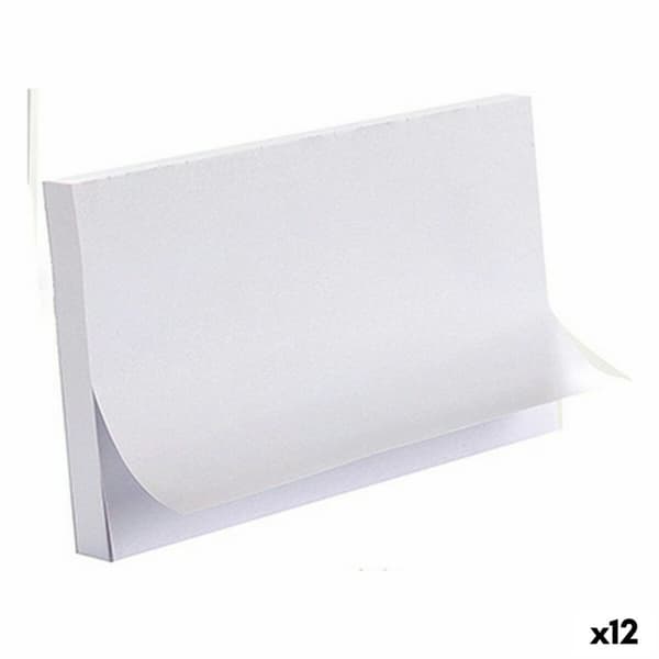 Klæbende huskesedler 76 x 127 mm Hvid (12 enheder)