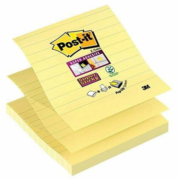 BRUGT Klæbende huskesedler Post-it Gul Standard (Refurbished A+)