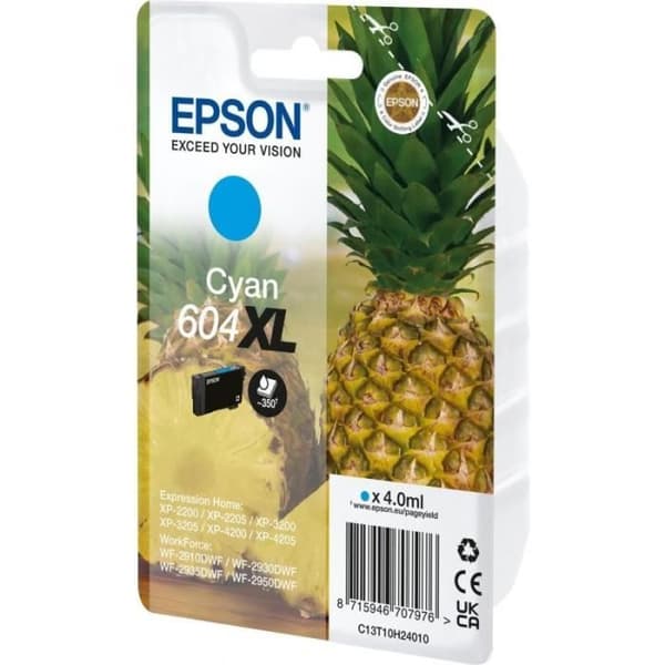 Tintenpatrone - Epson - 604XL - 4 ml - Cyan - Original - Kompatibel med Expression Home och WorkForce