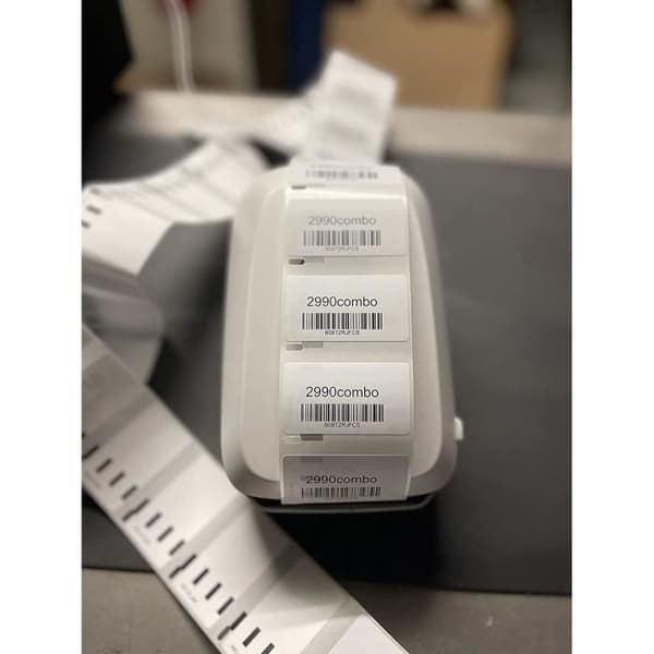 Självhäftande etiketter - LEYF - Dymo 11354 - 4 rullar - 57mm x 32mm - 4000 etiketter