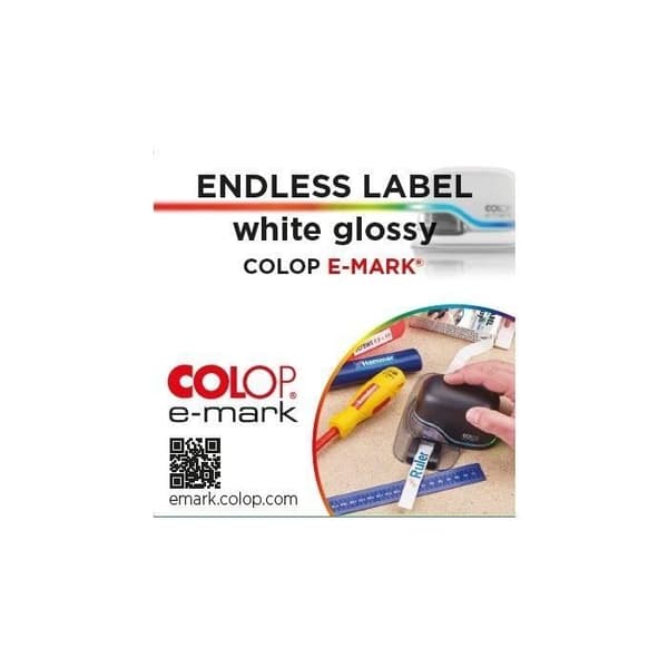 Utskrivbar etikett - COLOP - 155361 - Vit - Självhäftande etikettskrivare - 1,4 cm