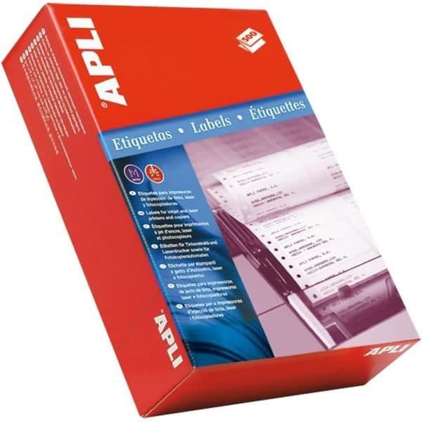 Etiketter - APLI-AGIPA - Vita - 88,9x36 mm - 500 etiketter - Matris- och laserskrivare