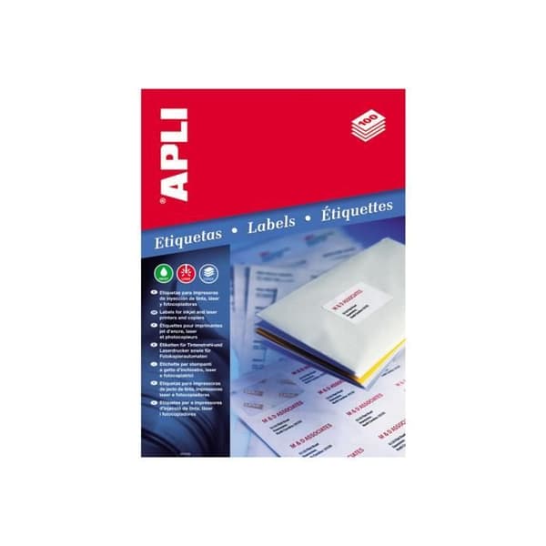 APLI PAPPER Vit självhäftande 70 x 25,4 mm 3300 etikett(er) (100 ark(ar) x 33) etiketter