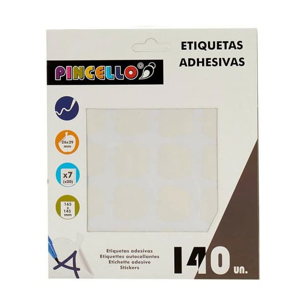 Självhäftande etiketter Pincello 1711078 Vit 22 x 49 mm Äpple (12 antal)