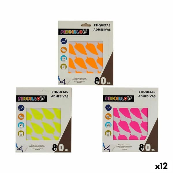 Liimaetiketit Pincello 1711091 22 x 49 mm Levyt (12 osaa)