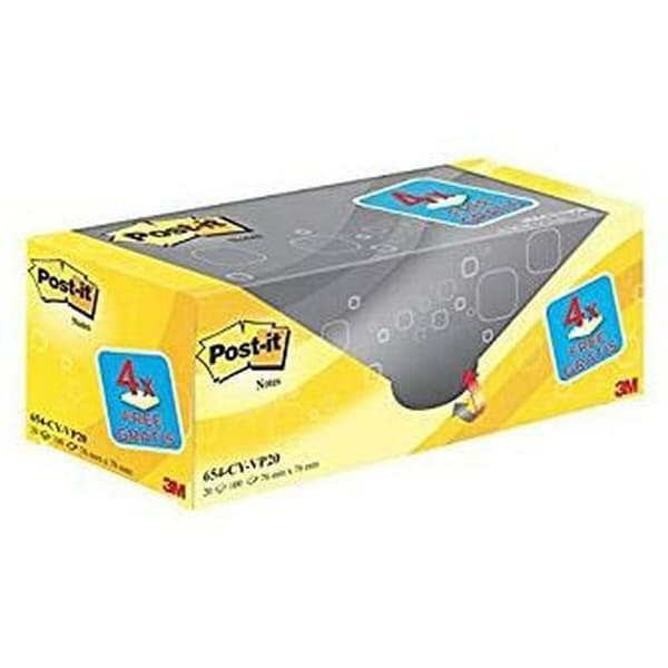 Klisterlappar Post-it CANARY YELLOW Gul 7,6 x 7,6 cm 20 Delar 76 x 76 mm