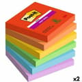 Miniatyrbillede 1 af 2: Klæbende huskesedler Post-it Super Sticky Multifarvet 6 Dele 76 x 76 mm (2 enheder)