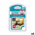 Pikkukuva 1 / 2: Lämmönsiirtonauha Dymo Valkoinen Musta 12 x 5,5 mm (6 osaa)