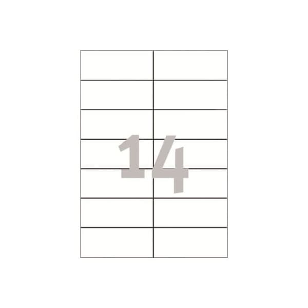 Avery White 105 x 42,3 mm 1400 etikett(er) (100 ark(ar) x 14) universaletiketter