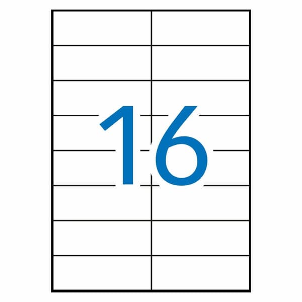 Självhäftande etiketter Apli 1274 100 Blad 105 x 37mm Vit Mässing